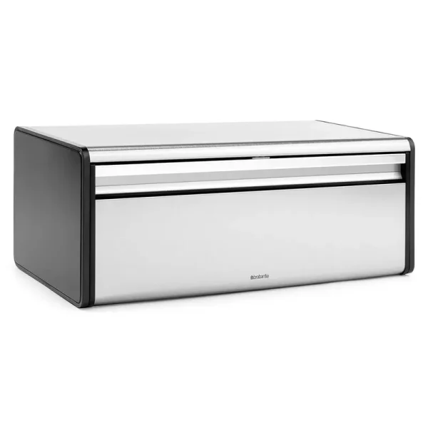 Brabantia Fall Front Bread Box - Matte Steel Fingerprint Proof