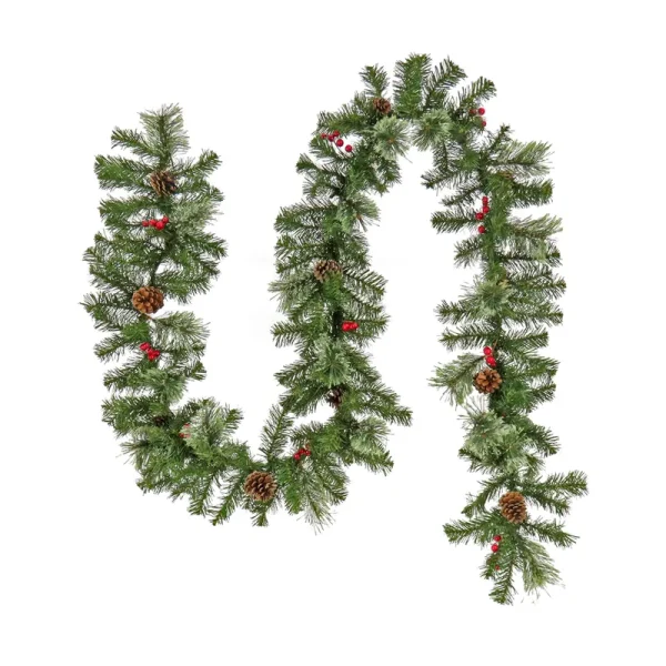 National Tree Company 9 ft. Evergreen and Cashmere Tips Garland