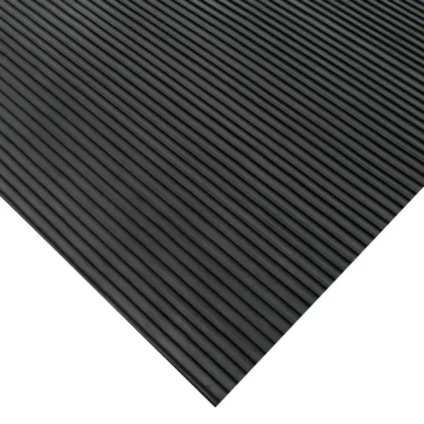 Rubber-Cal Ramp-Cleat Non-Slip Outdoor Rubber Mats - 1/8 in x 3 ft x 8 ft Floor Mat