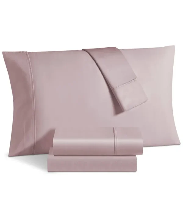 Aspen 1000 Thread Count Sateen 6-Pc. Solid Queen Sheet Set - Blush