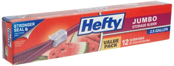 Hefty OneZip Jumbo 2.5 gal Multi-Purpose Bags - 12 count