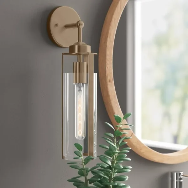 Keziah 1 - Light Dimmable Bath Sconce Zipcode Design Finish: Burnished Brass