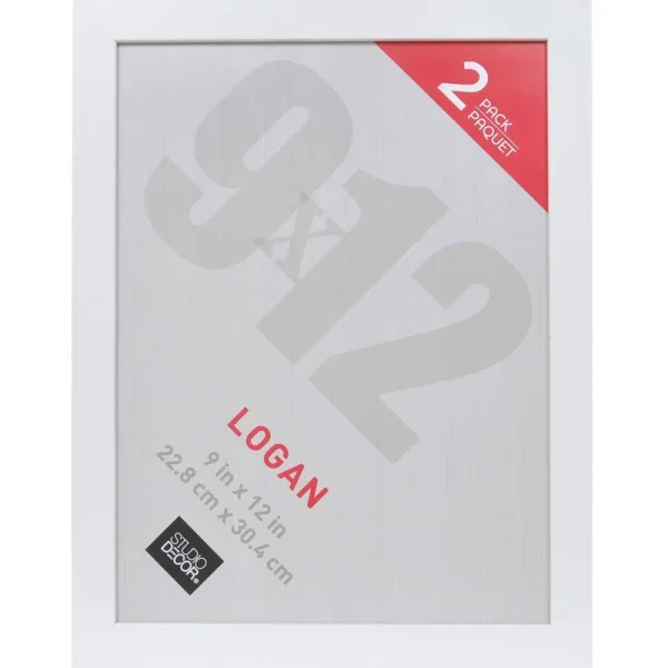 2-Pack Wall Frames, Logan by Studio D��cor 9" x 12" in White
