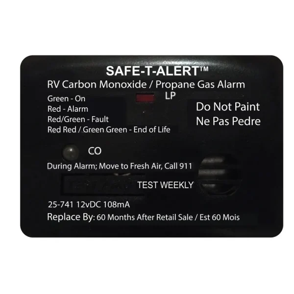 MTI 25741BL Mini LP/CO Alarm Surf Black