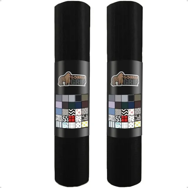 Gorilla Grip Slip Resistant Drawer and Shelf Liner 2 Pack, Non Adhesive Water Resistant, Easy Clean and Trim, Smooth Surface Liners for Kitchen
