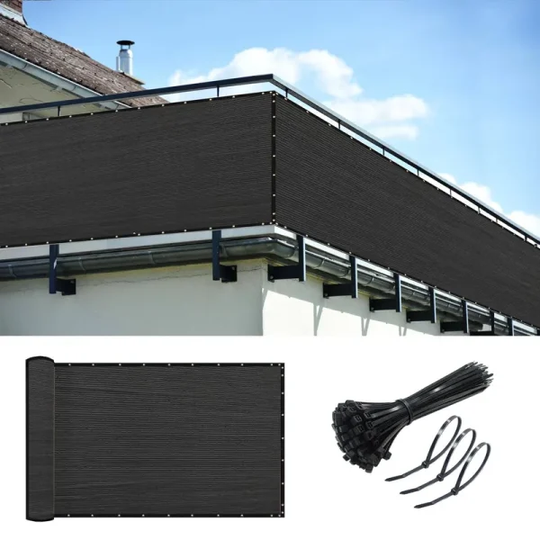 Kanagawa 3ft x 10ft Privacy Screen Fence, 90% Blockage Heavy Duty 175 GSM Fencing Mesh Net Cover for Outdoor Wall Garden Yard Backyard 40 Cable Zip