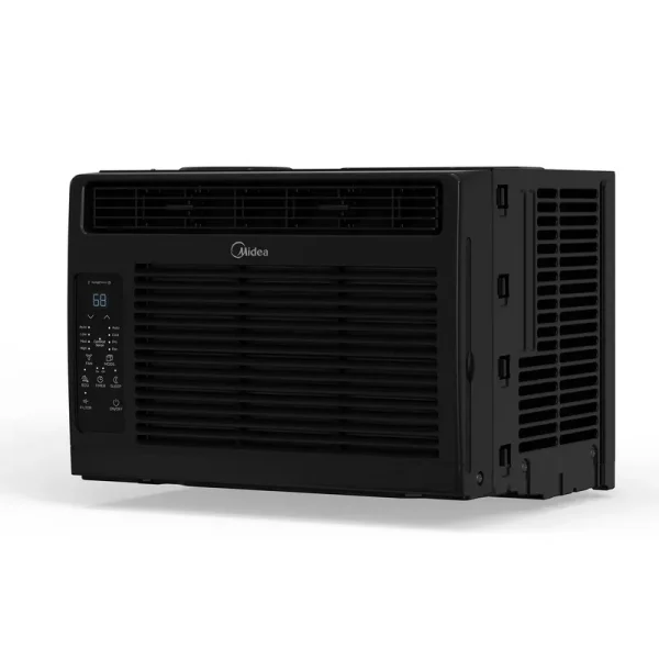 Midea 6, 000 BTU 115V Window Air Conditioner with Comfort Sense Remote, up to 250 Sq. Ft., Black, MAW06R1WBL - T, New