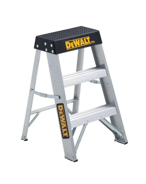 dewalt DXL2010 - 02 2 Steps, Aluminum Step Stool, 300 lb. Load Capacity, Silver