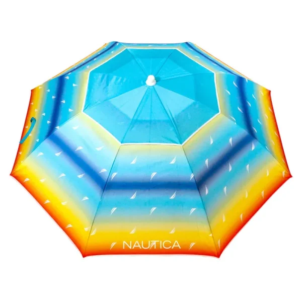 Nautica NTBU23RJ 7 ft. Beach Umbrella, Rainbow J Class