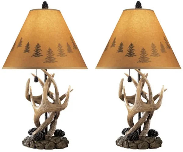 Signature Design by Ashley L316984 Antlers Table Lamp - Pair