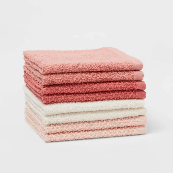Pillowfort Washcloth Set - Pink - 12 x 12 in