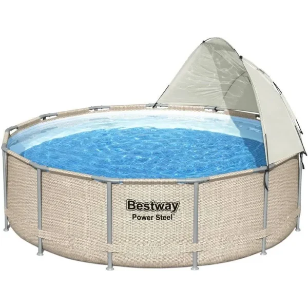 Bestway 58681E Above Ground Pool Canopy, UPF 40+ Sun Protection