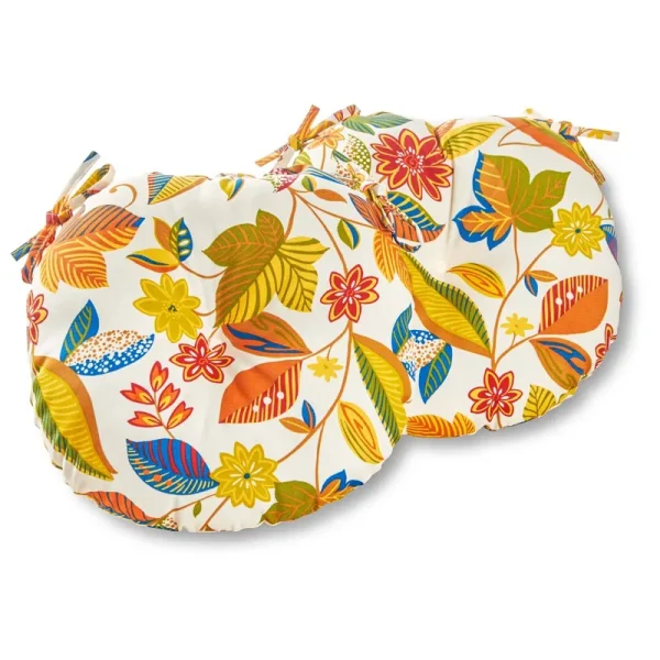 Kensington Garden 2pc 15"x15" Floral Outdoor Seat Cushions Esprit