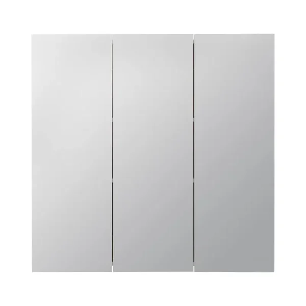 Style Selections 30.25-in x 29.75-in Surface White Mirrored Square Medicine Cabinet