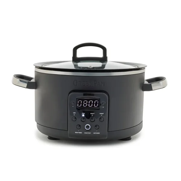 GreenPan PFAS-Free Nonstick 4Qt Slow Cooker Matte Black