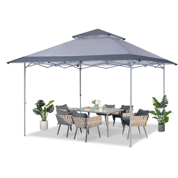 ABCCANOPY 13 ft X13 ft Outdoor Gazebo Pop Up Sun Shade Canopy Tent, Darkgray, Men's, Size: 13' x 13'