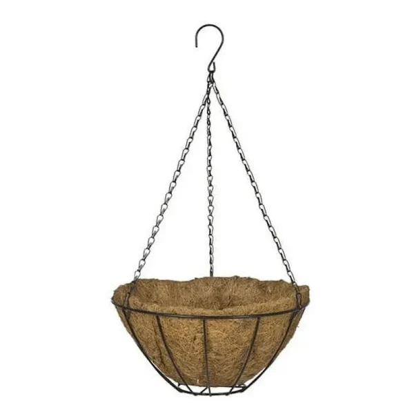 Cobraco Growers Style 14 inch Hanging Basket, Black