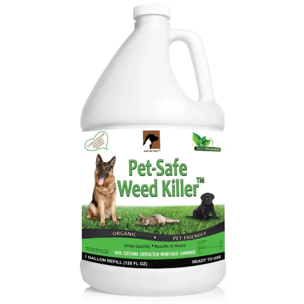 Just for Pets Pet Friendly & Pet Safe Weed Killer Spray (128 oz Gallon Refill)