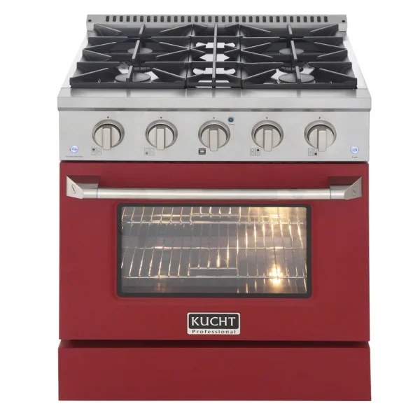Kucht 30-in 4.2 Cu. ft. Natural GAS Range and Convection Oven - Red
