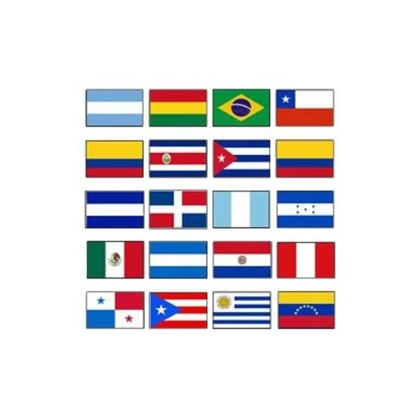 Ant Enterprises. Latin America 3x5 Flag Set of 20 Country Countries Polyester Flags Grommets