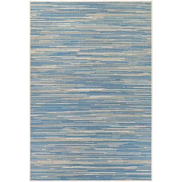 Jasmine Estates Striped Sand/Turquoise/Azure Indoor/Outdoor Area Rug Beachcrest Home Rug Size: Rectangle 2' x 3'7"