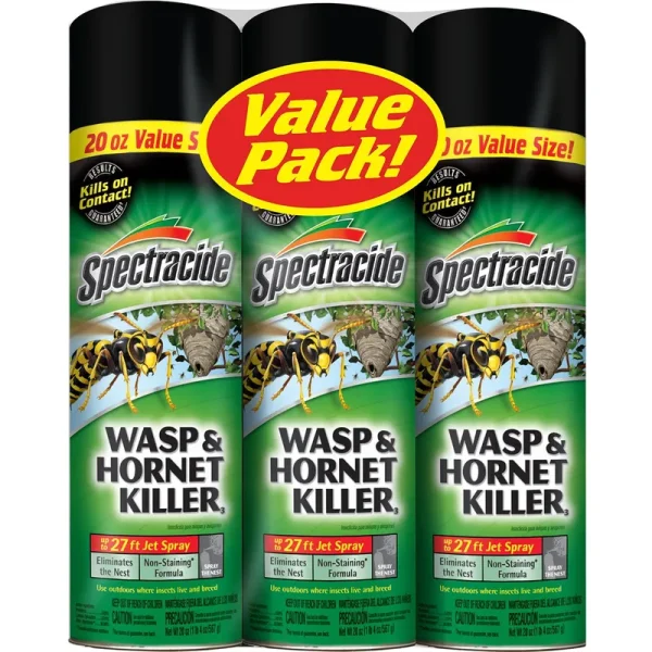 Spectracide Wasp and Hornet Killer Aerosol, 20-Ounce, 3-Pack