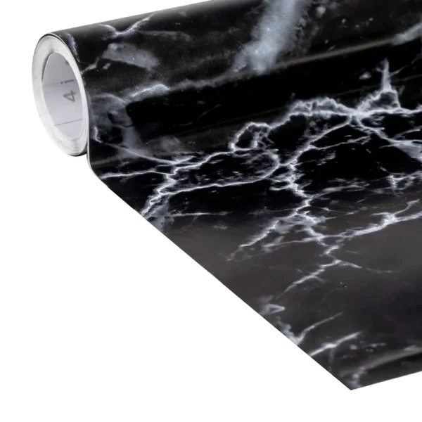 Easyliner Adhesive Laminate 20 in. x 15 ft. Shelf Liner, Black Marble