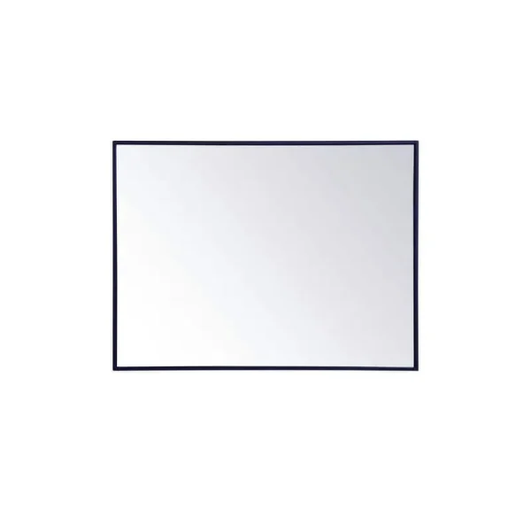 Elegant Furniture Medium Rectangle Blue Modern Mirror (36 in. H x 27 in. W)