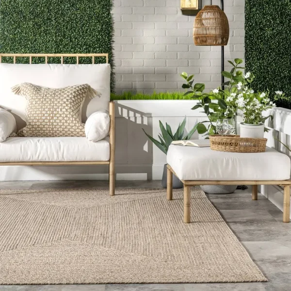 Owensby Handmade Braided Tan Indoor/Outdoor Patio Rug Highland Dunes Rug Size: Rectangle 7'6" x 9'6"