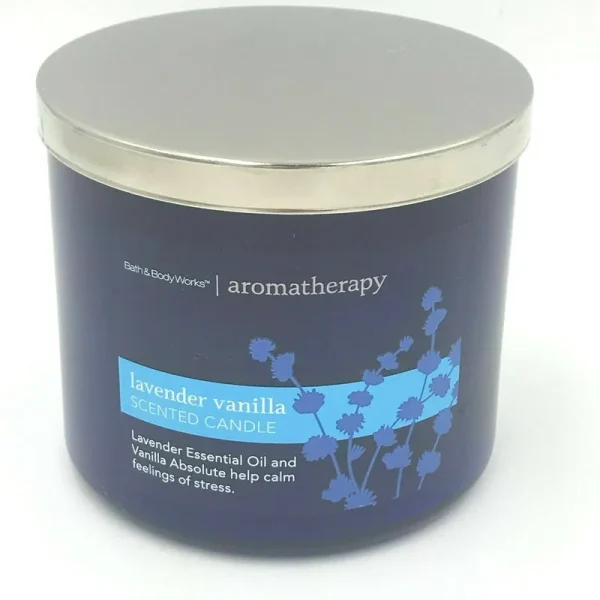 Bath & Body Works Aromatherapy - 3 Wick Scented 14.5 oz Candle - Lavender Vanilla
