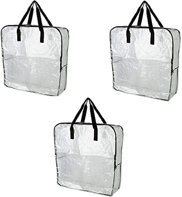 Ikea Dimpa 3 Pcs Extra Large Storage Bag, Clear Heavy Duty Bags, Moth and Moisture Protection Storage Bags