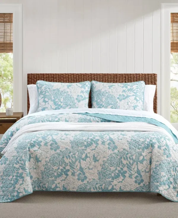 Tommy Bahama Laguna Beach Quilt Set Blue Twin