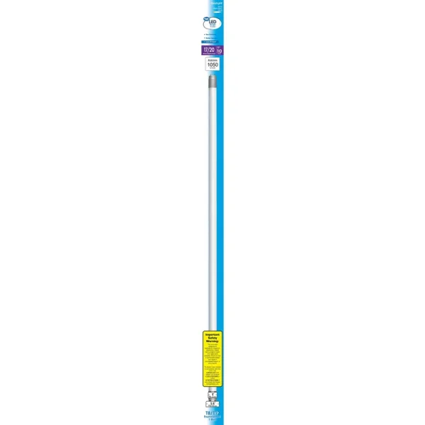 Great Value LED Tube, 10 Watts (20w Equivalent) T8/T12 Replacement G13 Base, Non-Dimmable, Daylight, 24-Inches, 1-Pack, White