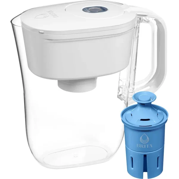 Brita Soho Water Filter Pitcher with Longlast Filter, 6 Cup - White