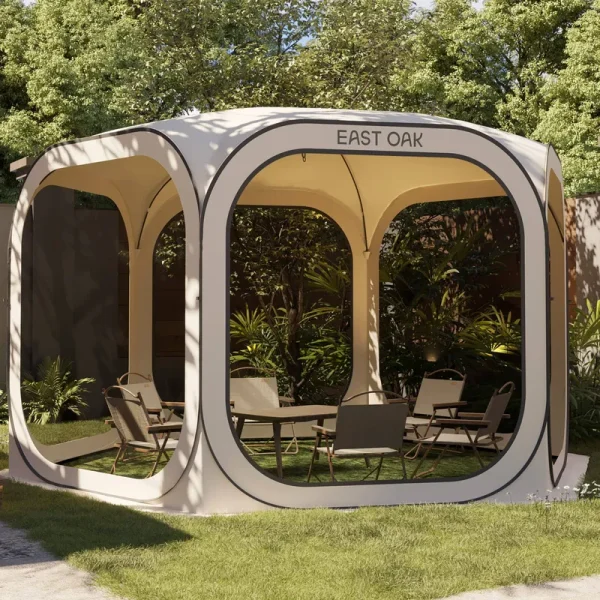 East Oak Portable Screen Room Canopy Instant Screen Tent 12 x 12 ft with Carry Bag