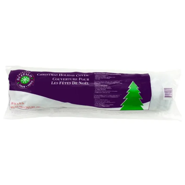 Buffalo Christmas Cover 36" White