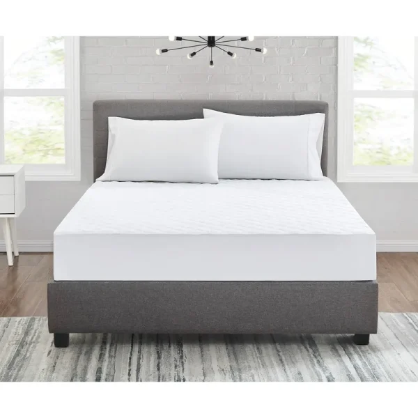 Truly Calm Silver Cool Mattress Pad, White, Queen