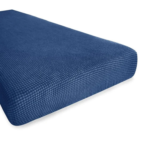 Hokway Stretch Couch Cushion Slipcovers Reversible Cushion Protector Slipcovers Sofa Cushion Protector Covers(French Blue, Medium)