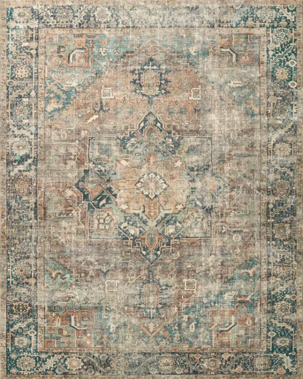 Loloi II Margot MAT-02 Terracotta Lagoon Rug - 7 ft 6 in x 9 ft 6 in