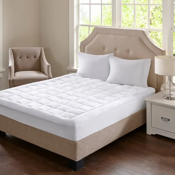 Madison Park - Cloud Soft Overfilled Plush Waterproof Mattress Pad - Full - White
