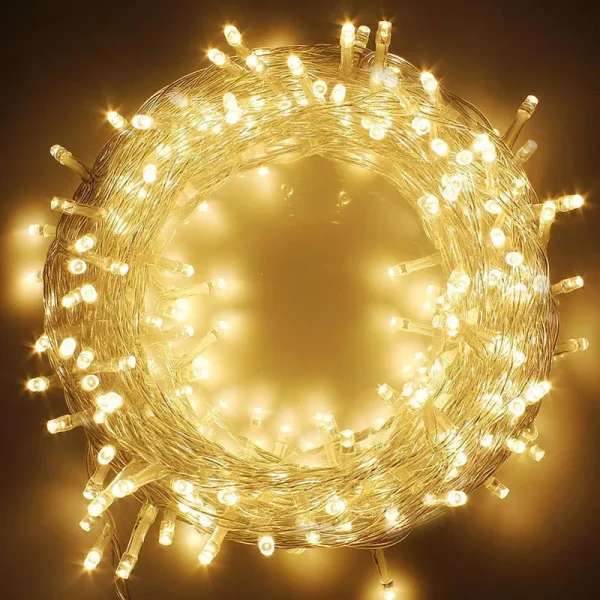 Twinkle Star 66ft 200 LED Indoor String Lights Warm White Plug in String Lights 8 Modes Waterproof for Outdoor Christmas Wedding Party Bedroom