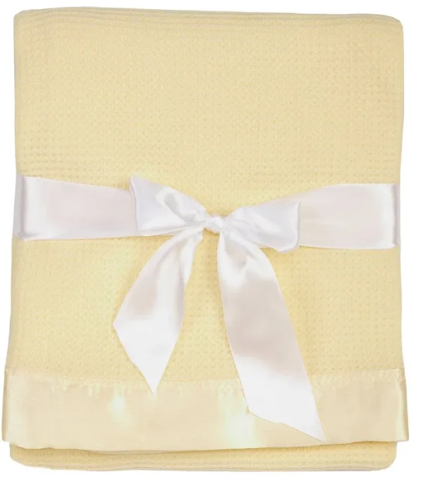 Starting Out Baby Satin-Trim Blanket, Yellow - Dillard's Exclusive