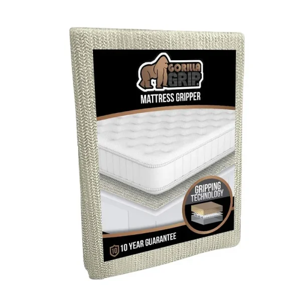 Gorilla Grip Original Slip Resistant Mattress Gripper Pad, Helps Stop Bed and Topper from Sliding, Stopper Works on Sofa, Futon, and Couch, Easy to