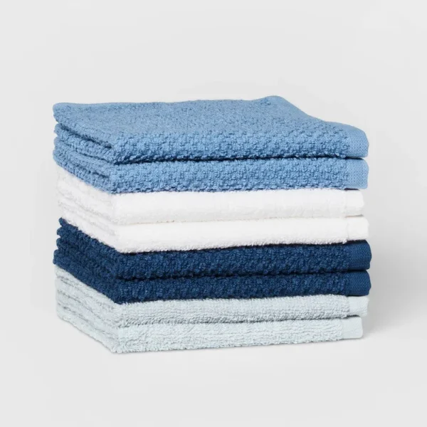 Pillowfort Washcloth Set - Blue - 12 x 12 in