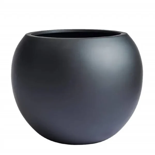 Dorlis Fiberstone Pot Planter Orren Ellis Color: Black, Size: 10" H x 13" W x 13" D
