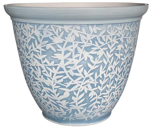 Ready Refill 13.94-in W x 10.83-in H Blue Plastic Traditional Indoor/Outdoor Planter | HDR-082897