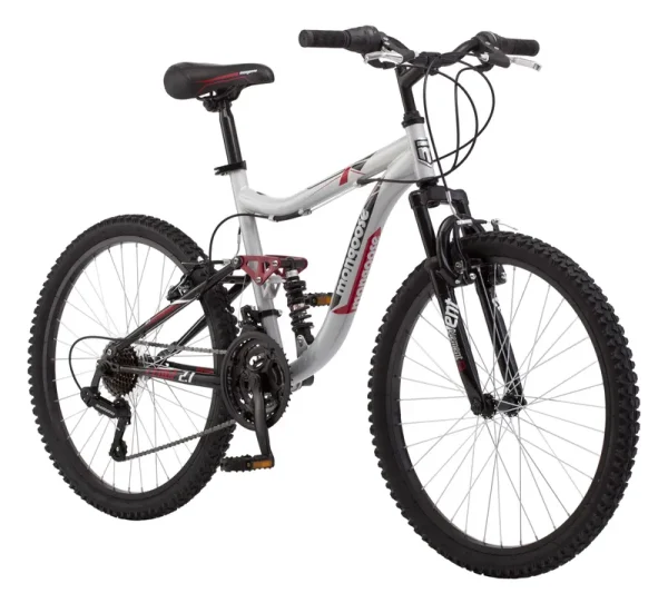 Ledge 2.1 Mountain Bike. 24-inch wheels. 21 speeds. boys frame. Silver/Red