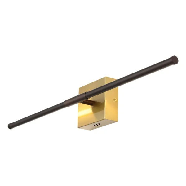 Jonathan Y Makena 28 in. Dimmable Integrated LED Modern Metal Wall Sconce, Oil Rubbed Bronze/Brass Gold