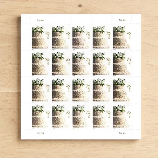 2014 Wedding Cake 2-Ounce Rate First Class -Forever Postage Stamps