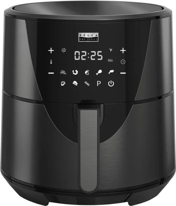 Bella Pro Series - 8-Qt. Digital Air Fryer - Black Stainless Steel